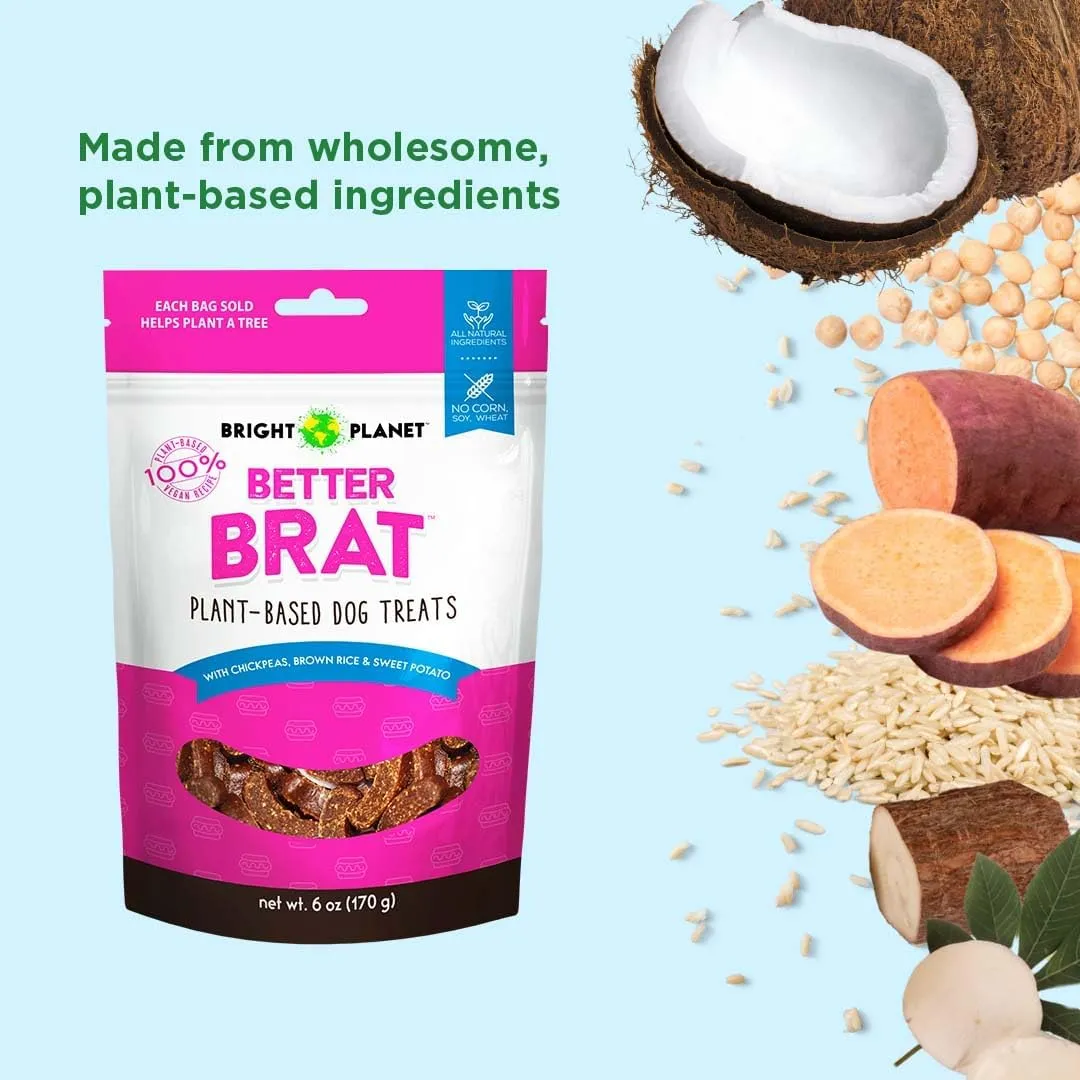 | Plant-Based Vegan Dog Treats - 6oz | Sustainable Natural Clean Label | Low-Calorie Soft Veggie Dog Treats | Made in USA