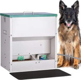 48L Automatic Dog Feeder Large Breed and 3L Automatic Dog Water Dispenser for Large Dogs, 2 in 1 Gravity Pet Feeder and Waterer Set for Larger Sized Pets