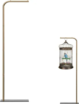 67 Inch High Hanging Bird Cage, Bird Cage Stand, Bird Feeder Stand with Base, Suitable for Hanging Various Types of Birdcages(Weight Limit: Within 35 Pounds)