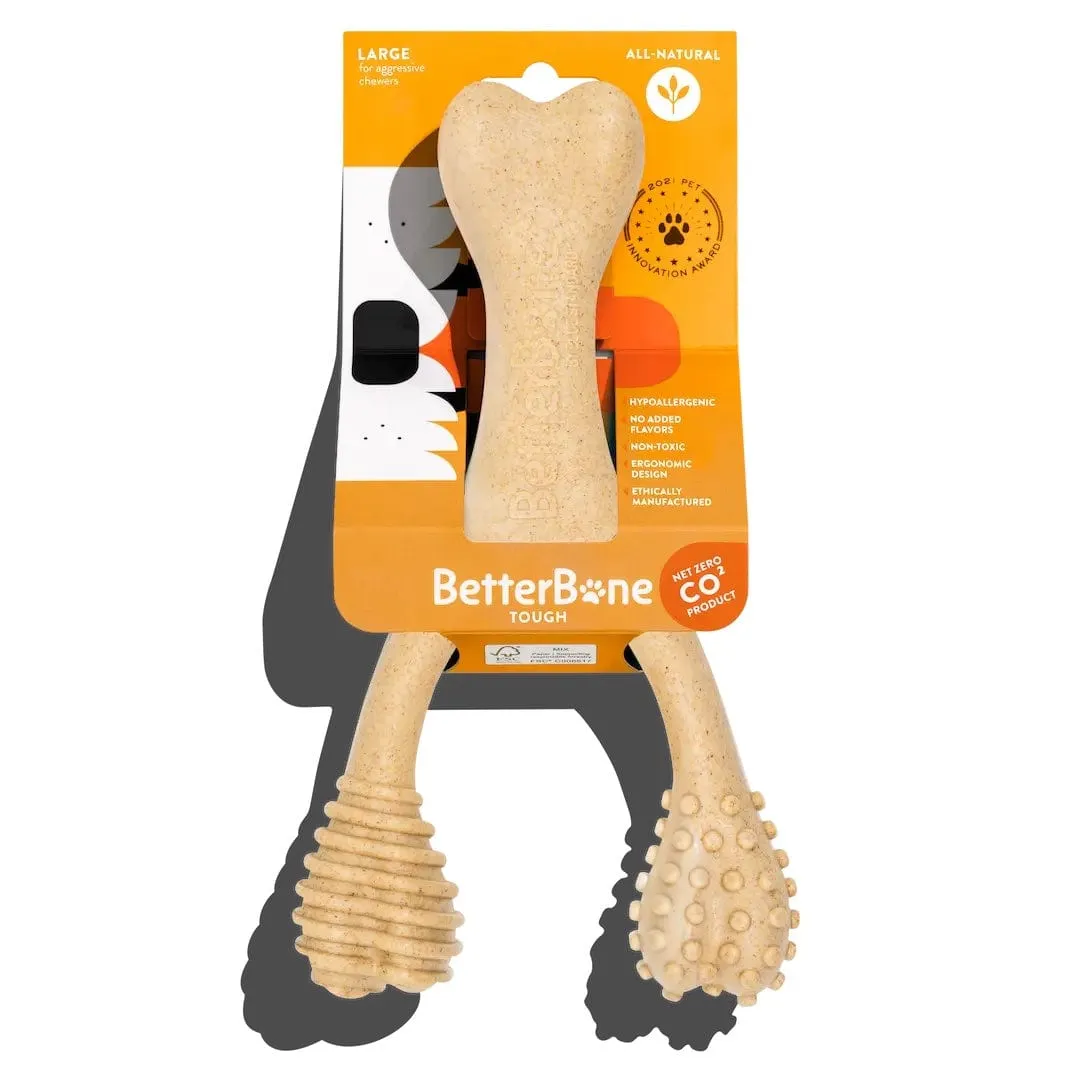 All Natural Dog Bone - Eco Friendly Dog Toy - Non-Splintering, Nylon Free