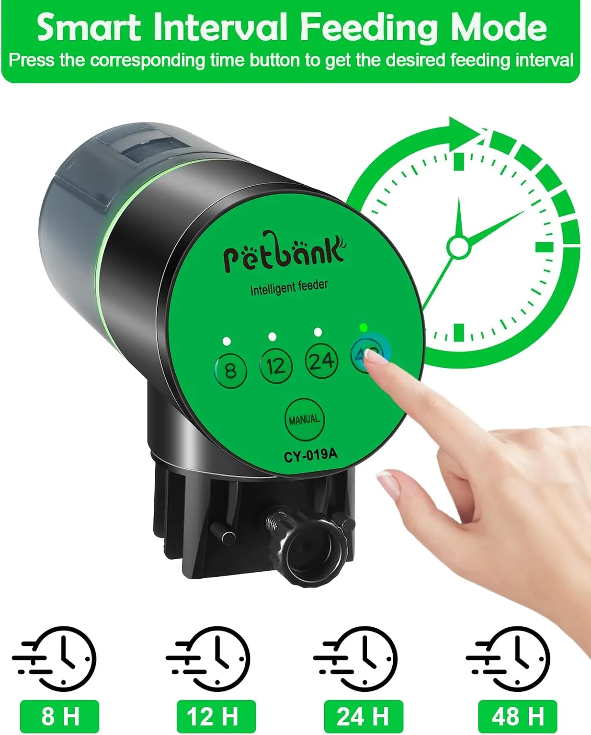 Automatic Fish Feeder for Aquarium - Auto Fish Food Automatic Dispenser Battery Operated Timer Vacation Feeder with 2 AAA Batteries Included