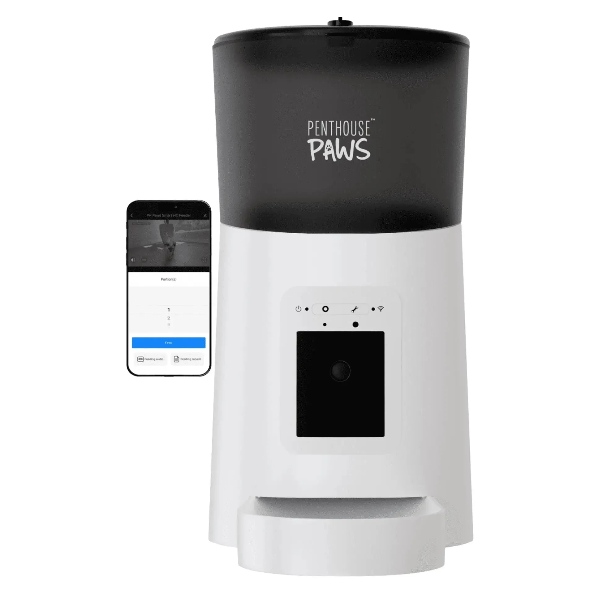 Automatic pet Feeder for Cats & Dogs, 6L Black/Stainless S