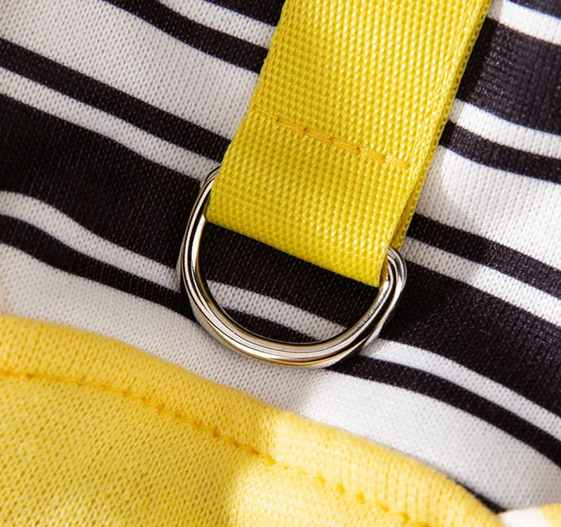 Autumn and winter big-eyed monster striped warm four-legged clothes cat pet clothes