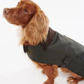 Barbour Small Shiny Wax Dog Coat In Olive