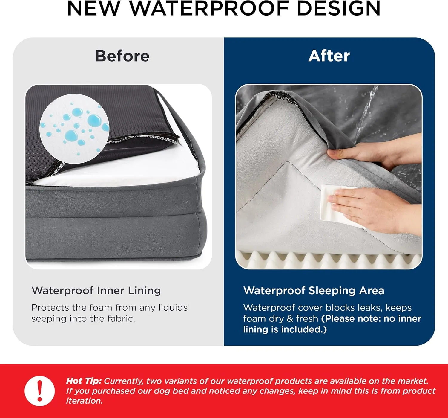Bedsure Orthopedic Dog Bed for Extra Large Dogs - XL Washable Dog Sofa Beds Large, Supportive Foam Pet Couch Bed with Removable Washable Cover, Waterproof Lining and Nonskid Bottom, Grey