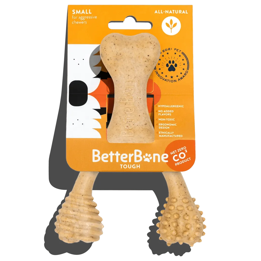 BetterBone TOUGH | Durable All-Natural, Food-Grade, Eco-Friendly, Dental Cleaning Chew for Aggressive Chewer Dogs & Puppies by The Better Bone Natural Dog Bone