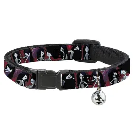 Breakaway Cat Collar with Bell - Adventure Time Marceline Poses Collage Reds