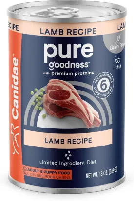 Canidae Pure Limited Ingredient Premium Adult Wet Dog Food, Lamb Recipe, 13 oz. (Case of 12), Grain Free