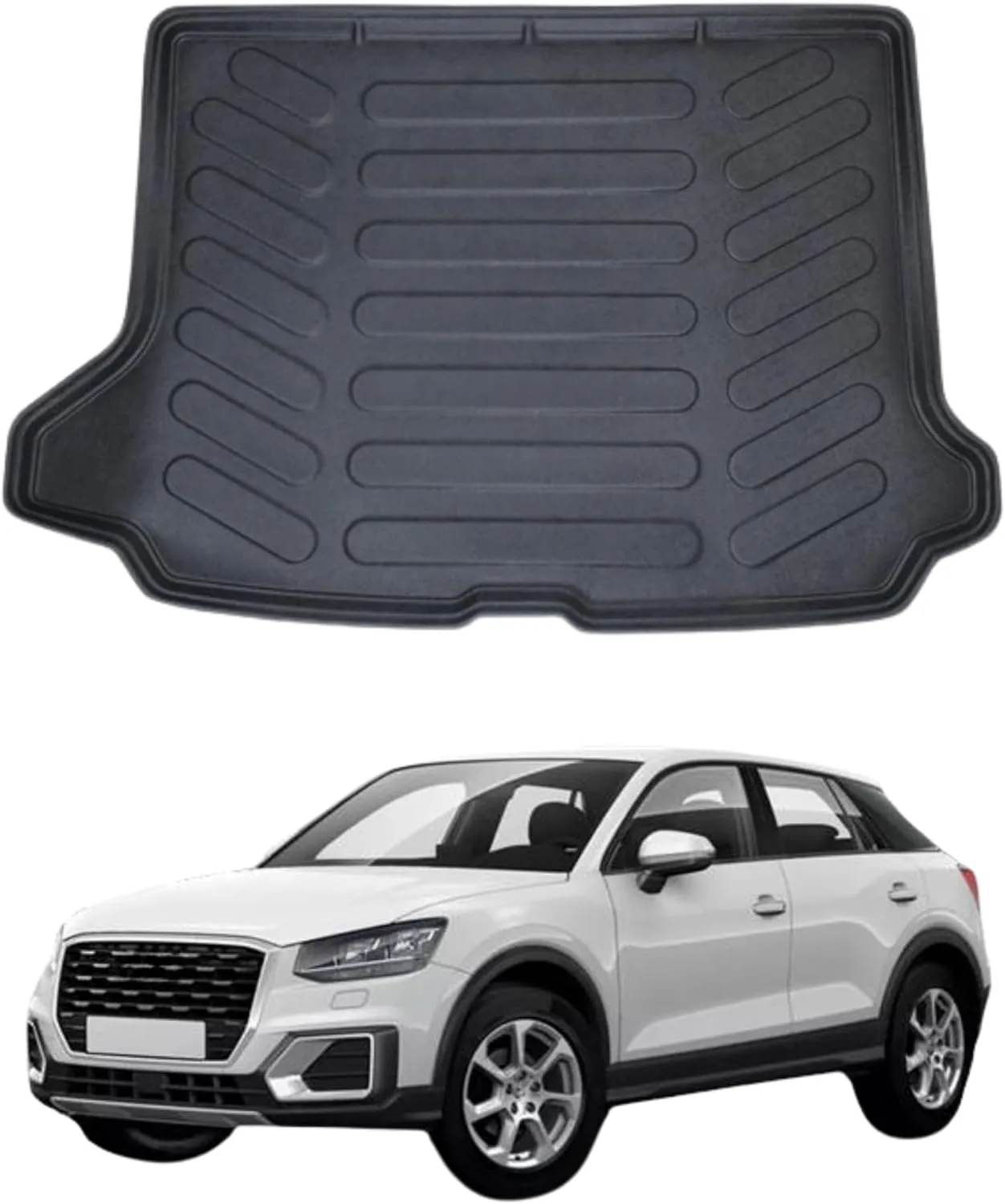Cargo Liner for Audi Q2 2017-2025 Boot Tray Black | Trunk Liner All-Weather TPE Durable Non Slip Waterproof Luggage Tray Mat