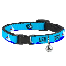 Cat Collar Breakaway - Boats on the Water
