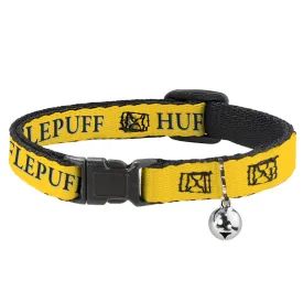 Cat Collar Breakaway with Bell - Harry Potter HUFFLEPUFF & Crest Yellow/Black