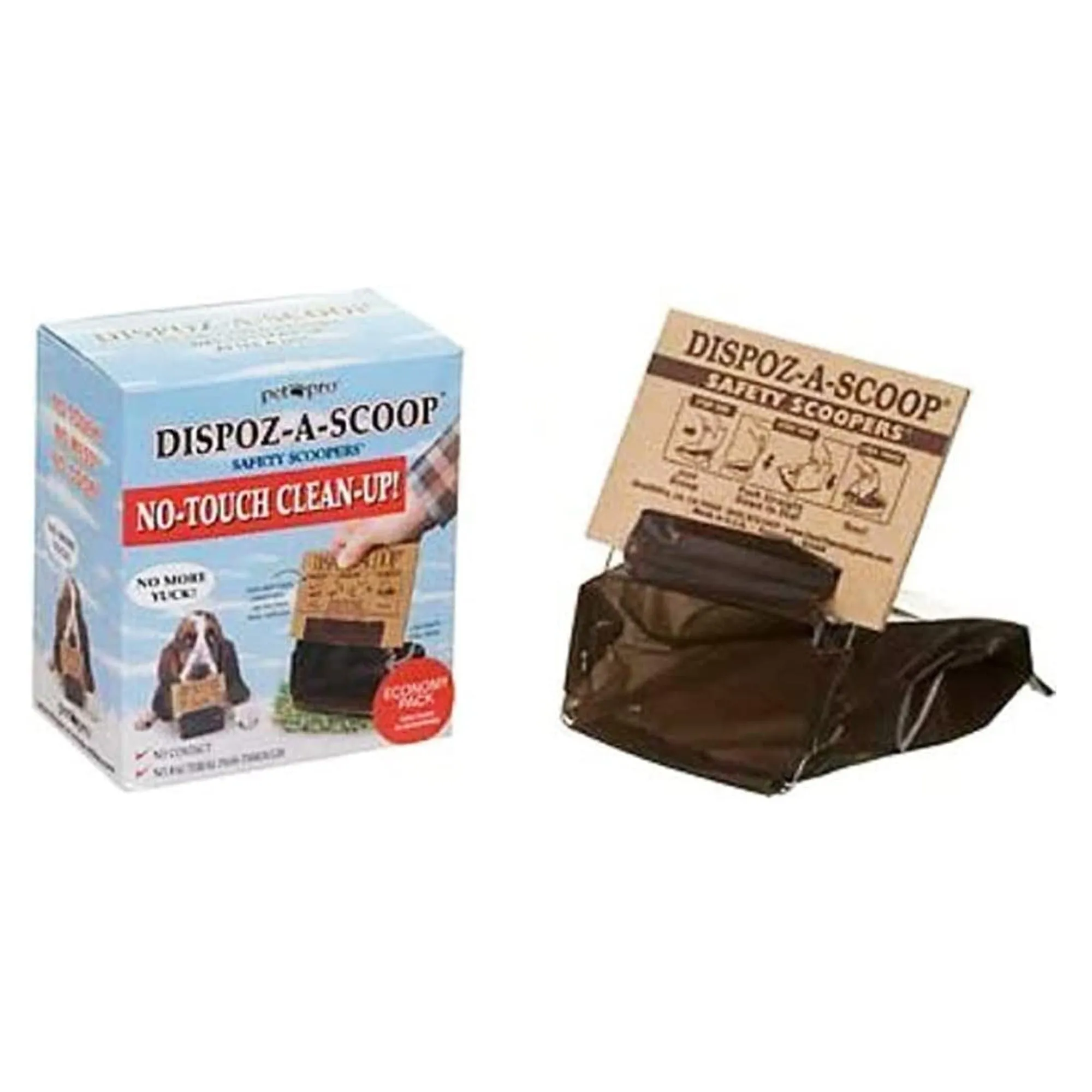 Dispoz-A-Scoop Bags - No Touch, Sanitary Dog Poop Scoopers (48 Count)