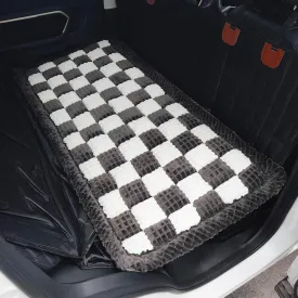 Dog Bed for Car, Backseat Pet Bed Mat, Dog Seat Cover for Car Back Seat, Non-Slip Travel Pet Mat, Fit for Backseat Extenders and Seat Covers (Black&White, 24.8x54inch)