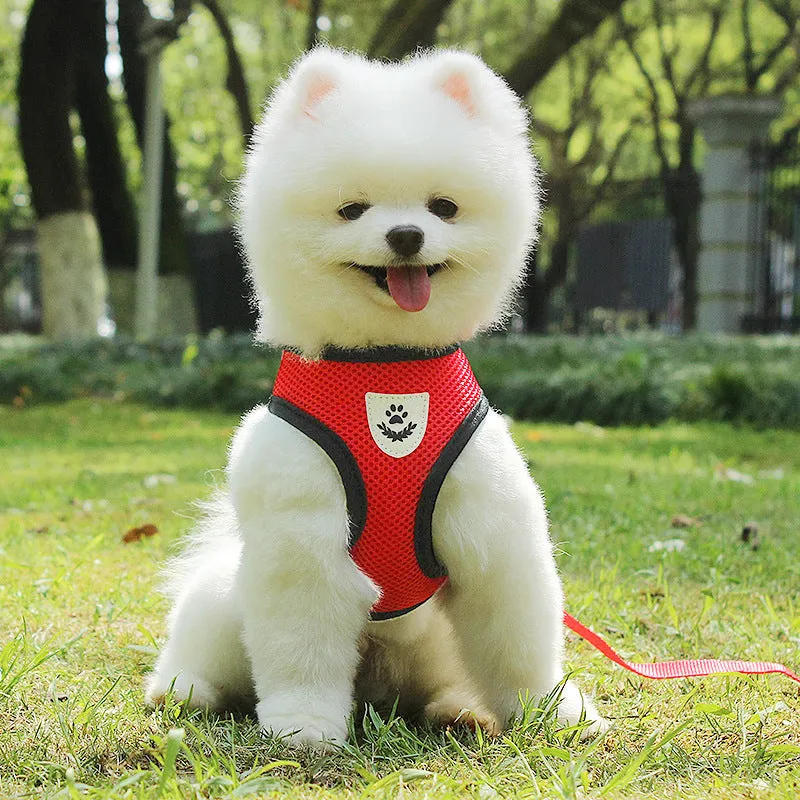 Dog Cat Pet Harness No-Pull Adjustable Outdoor Pet Vest Lead Leash