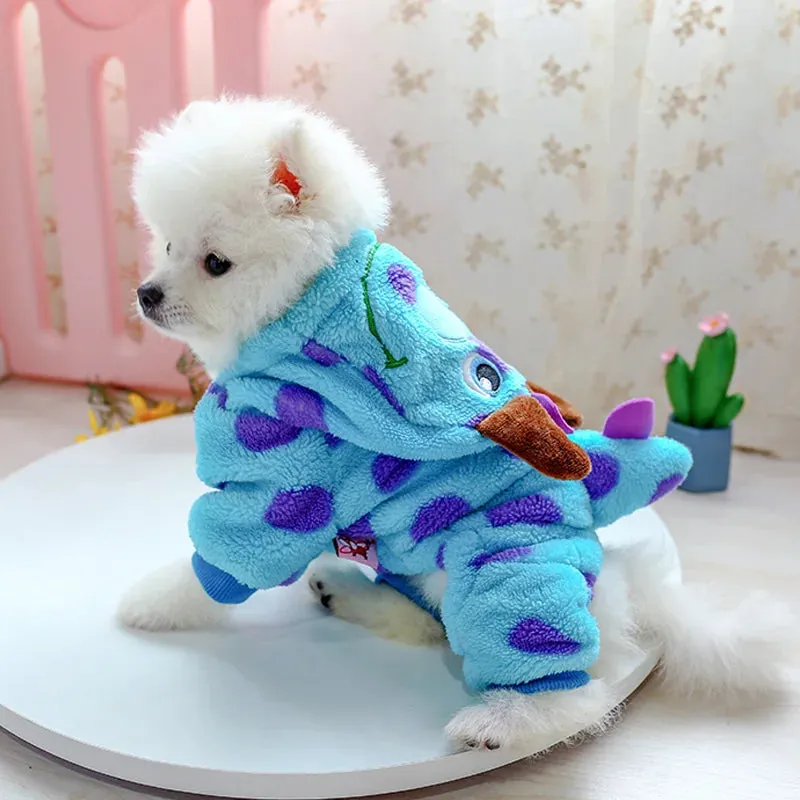 Dog Moster Clothes | Puppy Bubble Dragon Transformation Thicken Jacket | Fit for Dogs & Cats | Winter Warm Hoodie Pet Costume