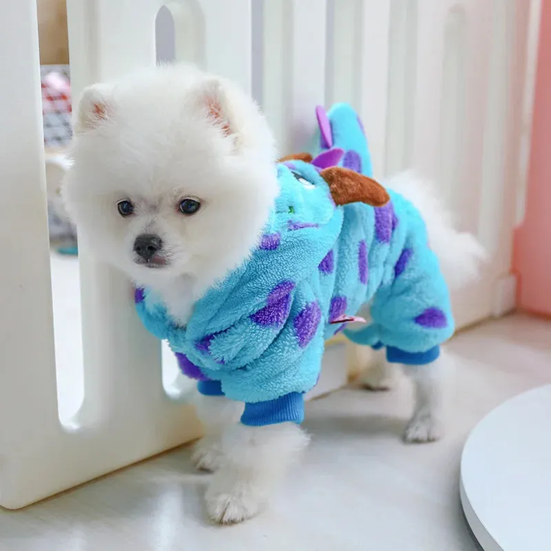 Dog Moster Clothes | Puppy Bubble Dragon Transformation Thicken Jacket | Fit for Dogs & Cats | Winter Warm Hoodie Pet Costume