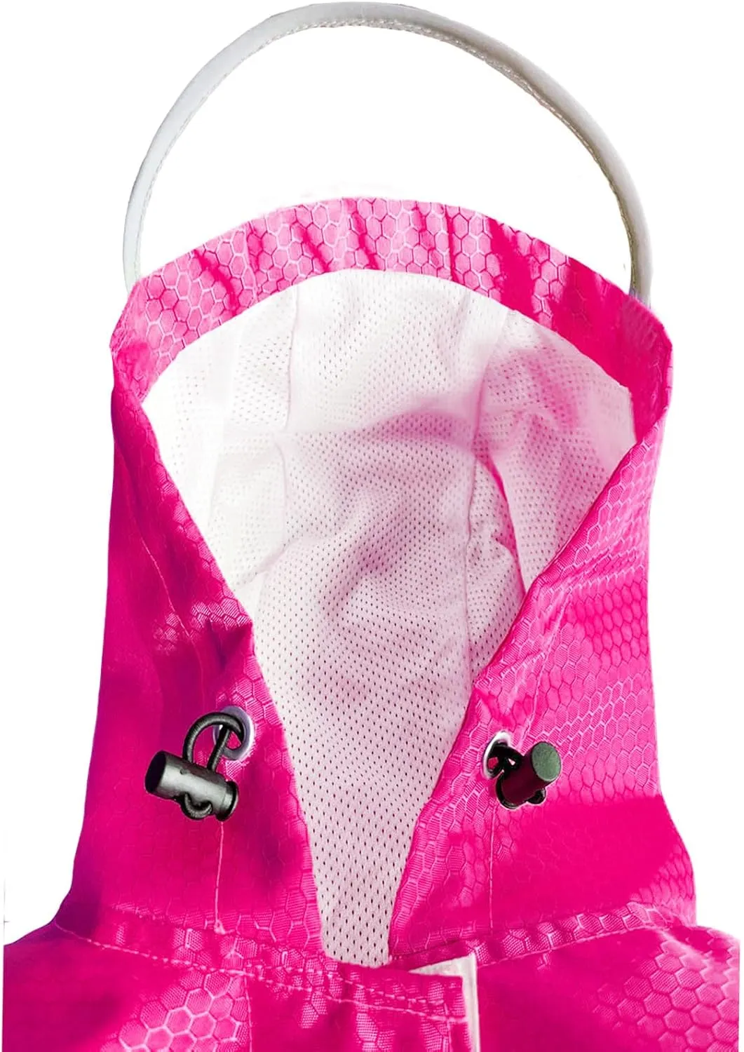 Dog Raincoat Waterproof Reflective Slicker - Lightweight Breathable Hooded Poncho Rain Coat Jacket with Adjustable Belly Strap and Leash Hole for Small Medium Large Dogs (Pink, Medium)