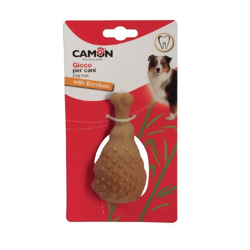 Dog toy with bamboo, chicken leg, 11cm