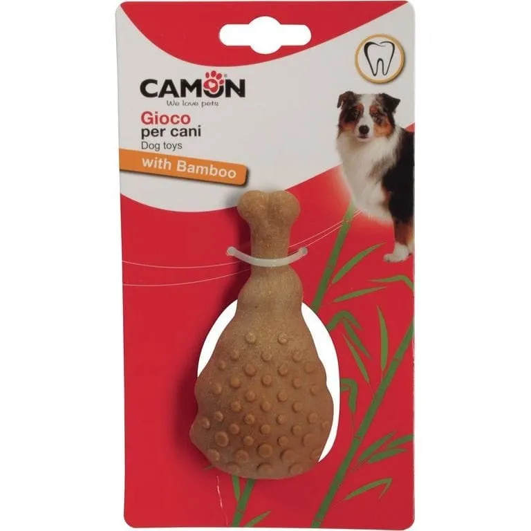 Dog toy with bamboo, chicken leg, 11cm