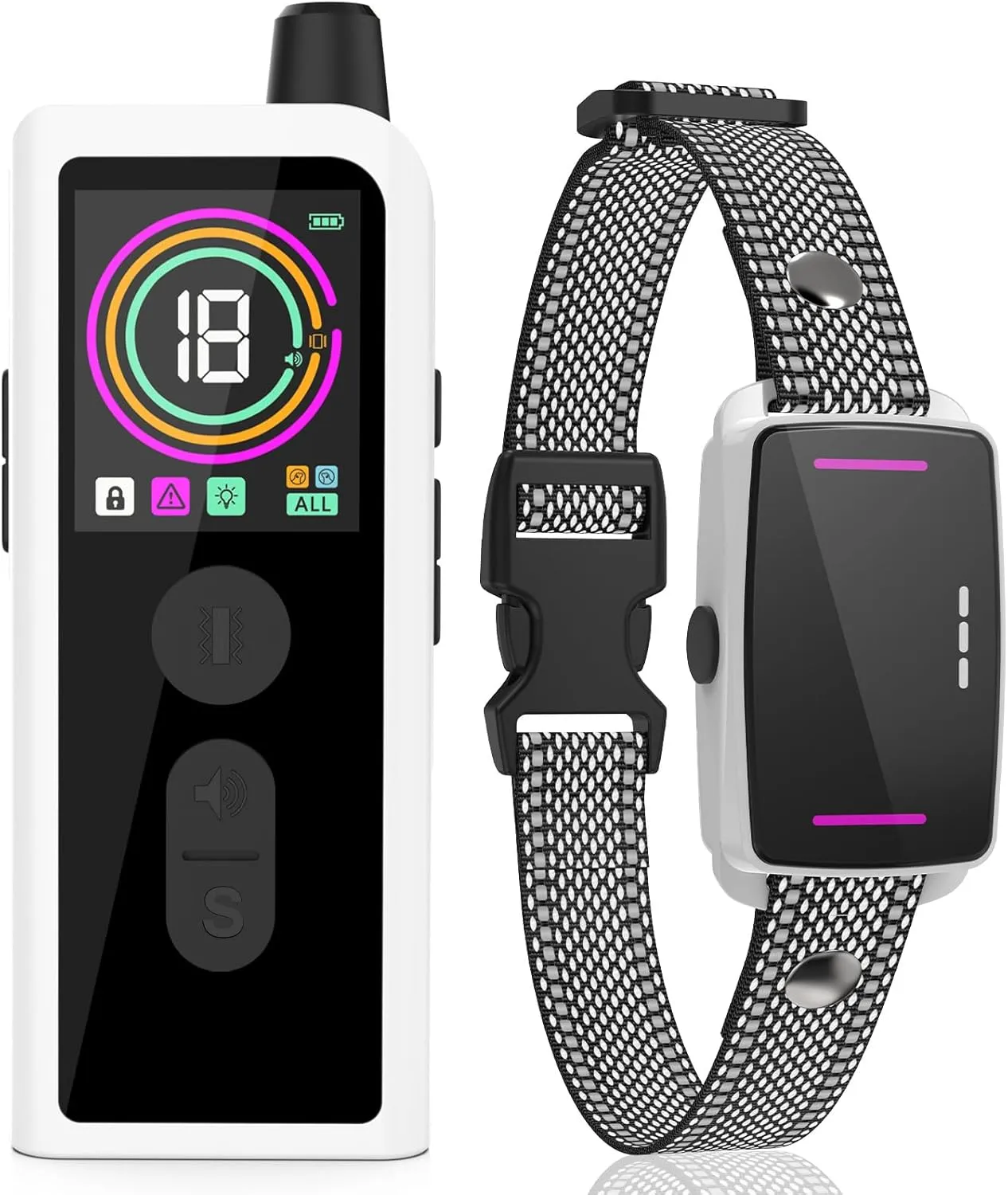 Dog Training Collar with Remote Control 4218 FT 3 Training Modes (Beep, Vibration, Safe Static) IPX7 Waterproof Rechargeable E-Collar for Small Medium Large Dogs 5-120lbs