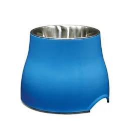 Dogit Elevated Dish with Stainless Steel Insert Blue Small 300ml