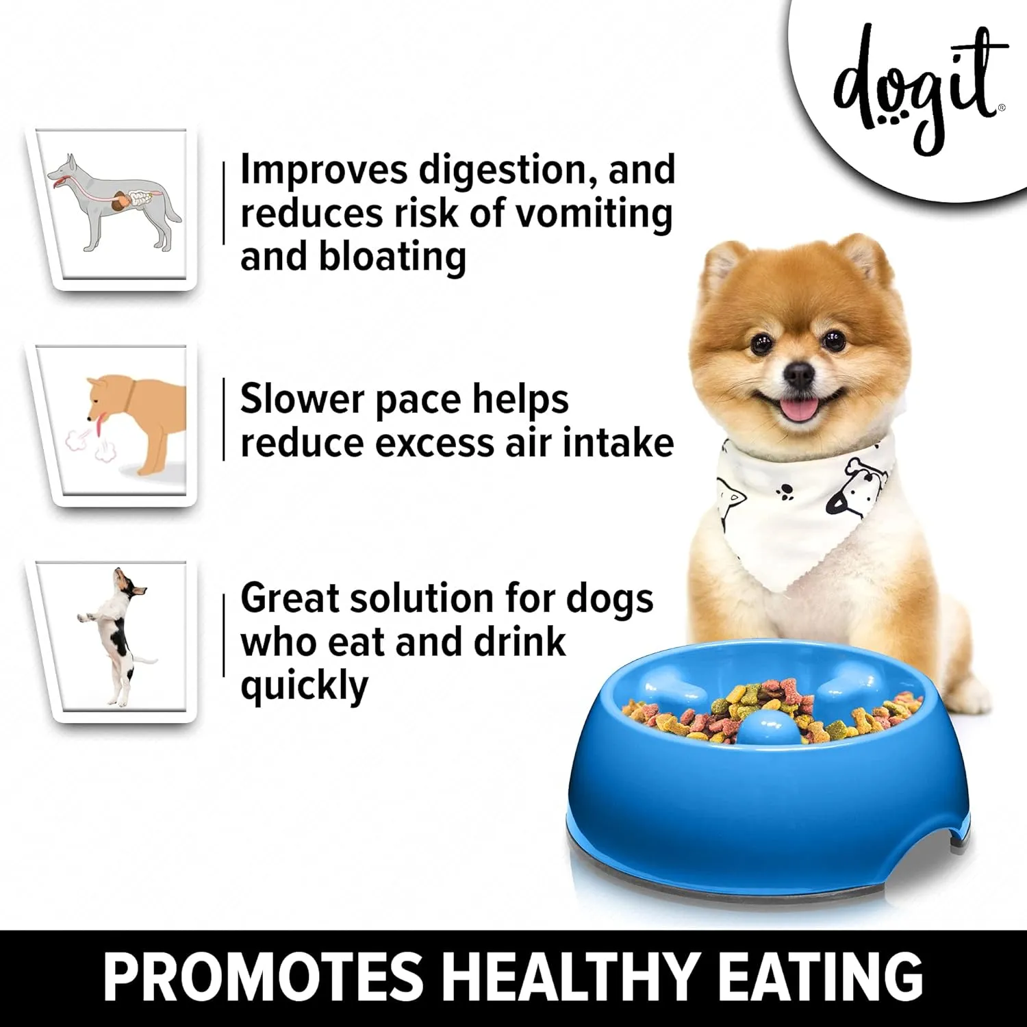 DOGIT Go-Slow Anti-Gulp Dish 300ml