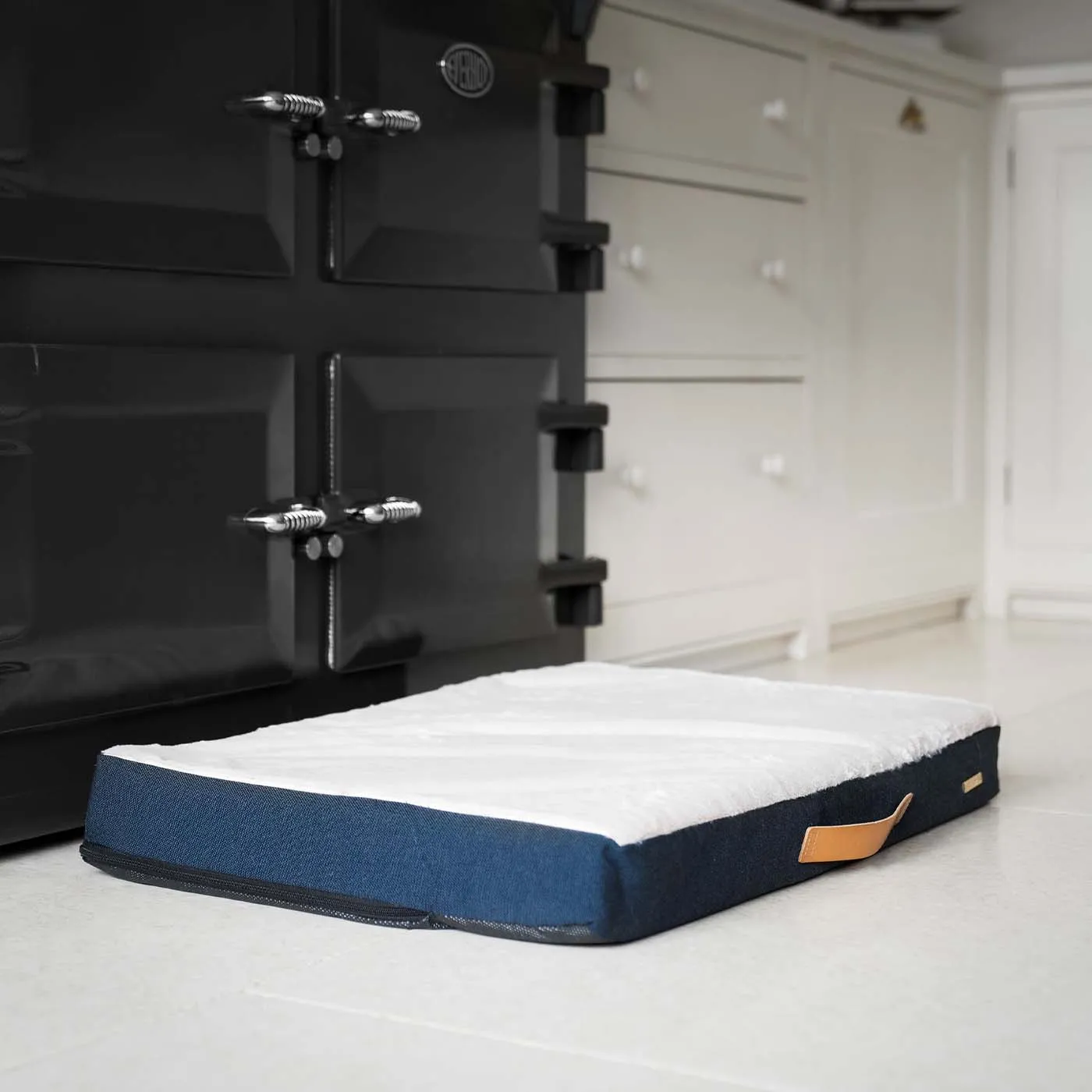 Essentials Twill Orthopaedic Mattress in Denim by Lords & Labradors