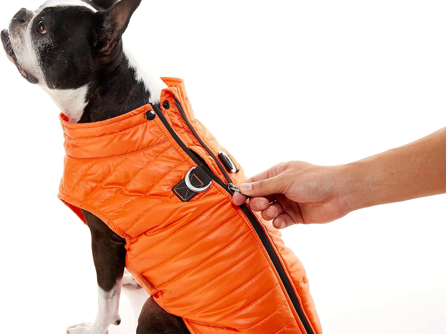 Gooby Puffer Vest Dog Jacket - Pink, Small - Ultra Thin Zip Up Wind Breaker with Dual D Ring Leash - Water Resistant Small Dog Sweater Coat - Dog Clothes for Small Dogs Boy or Medium Dogs