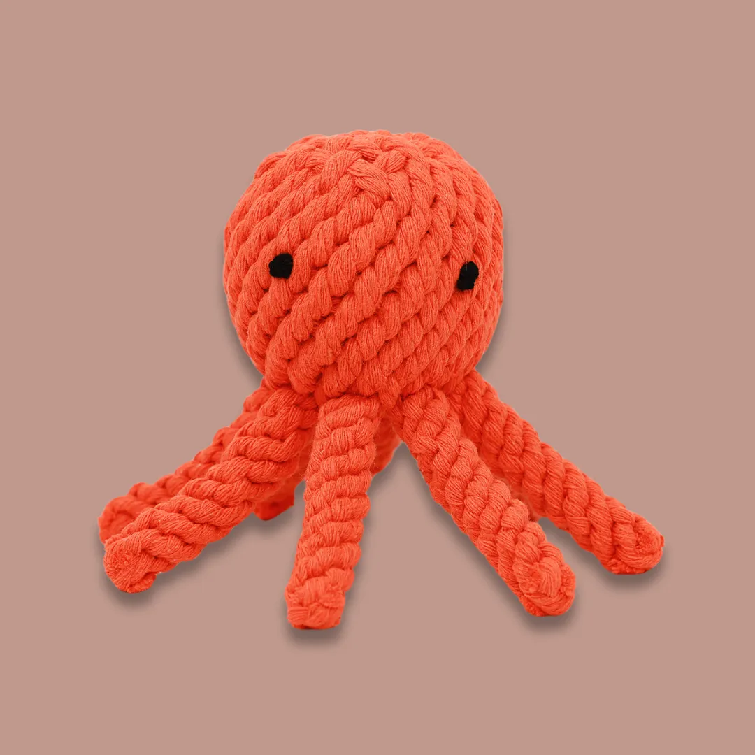 Handmade Jumbo Octopus Dog Toy