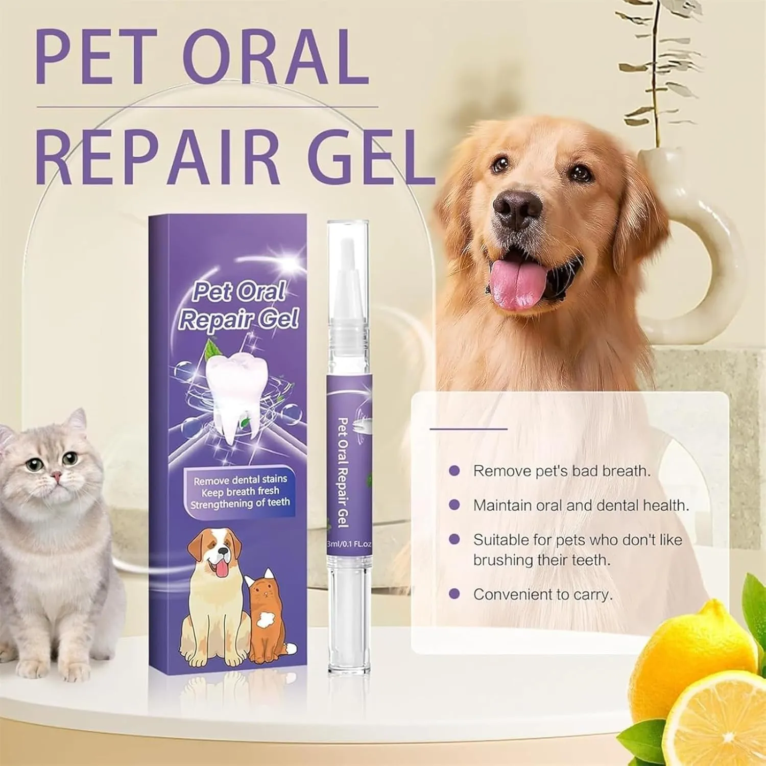 Lettuce Pets Toothbrush Lettuce Pets Dog Toothbrush Lettuce Pet Oral Repair Gel Lettuce Comfy Toothbrush Pen for Dog Cats Dental Care Fresh Breath (2PCS)