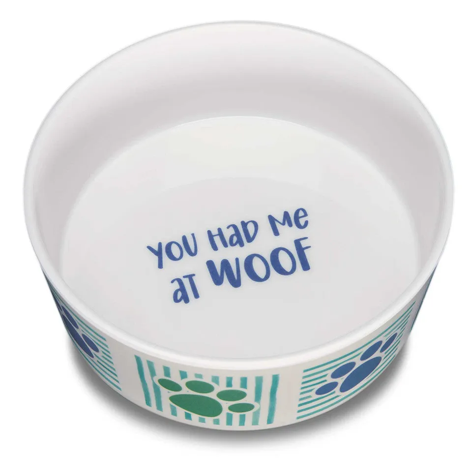 Loving Pets Dolce Moderno Bowl "You Had Me at Woof"
