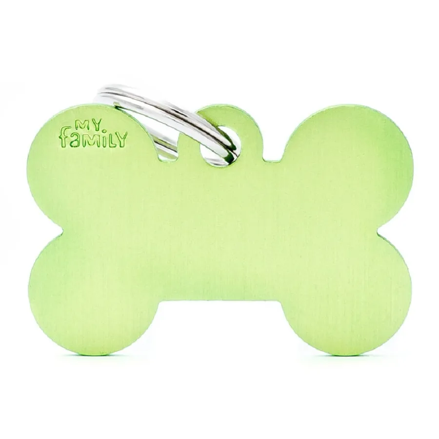 My Family ID Tags Basic Bone Lime
