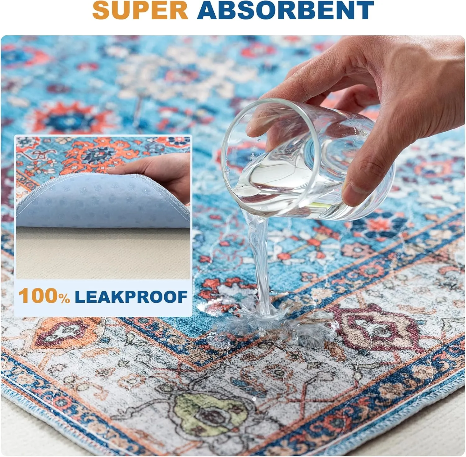 Non-Slip Washable Pee Pads for Dogs, 2 Pack 36''x41'' Super Absorbent and Leak-Proof Reusable Puppy Pads, Pet Training Pads Protect Against Urine Leakage, Soft, Quick-Dry (36''x41'')