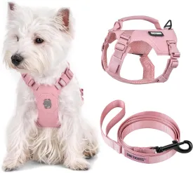 Onetigris Small Harness Dog Harness and Leash Set,Mini Trooper No Pull Dog Vest Fully Adjustable Harness for Puppy Dog and Cats, Dog Vest Harness for XXXS XXS XS Pets (Pink, XXXS)
