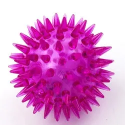 PAWS ASIA Amazon New Rubber Squeaky Glow  Exercise Interactive Thorn Pet Toys Ball Dog