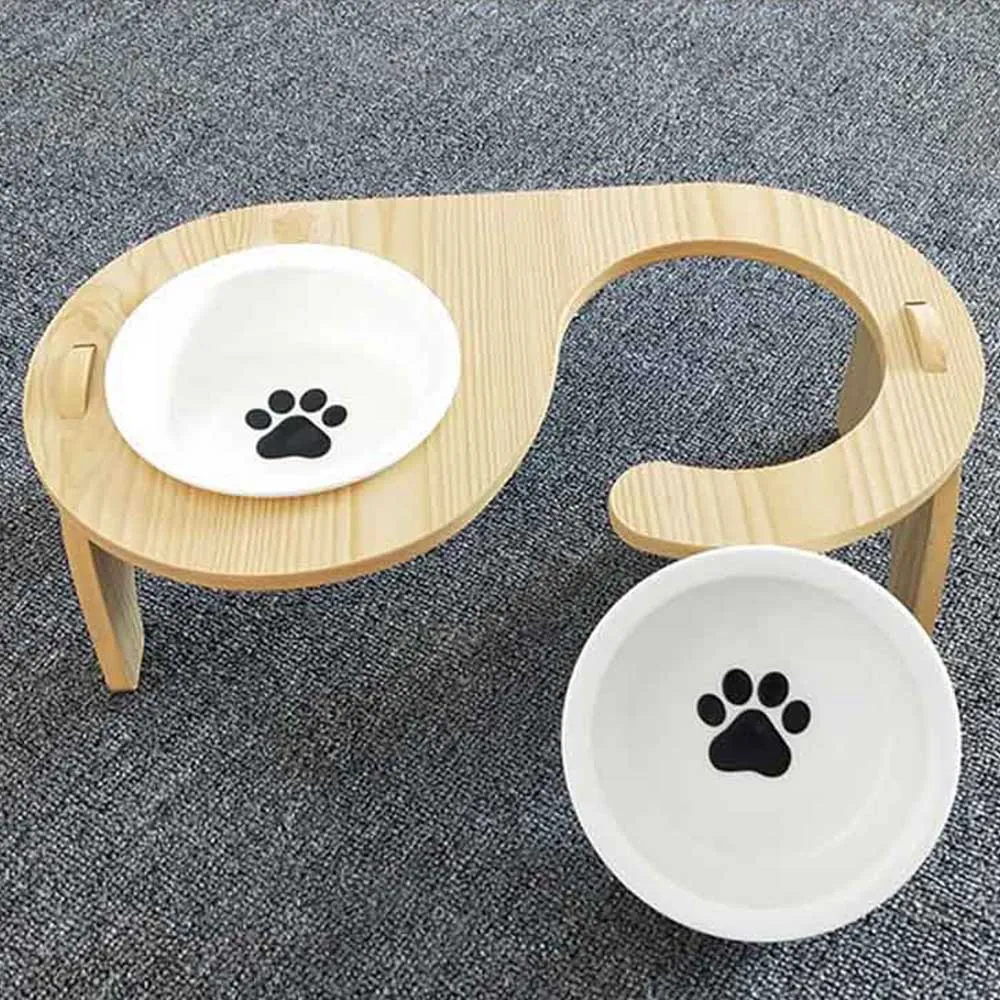 PAWS ASIA China Wholesale Modern Eco Friendly Multifuncional Ceramic Cat Bowls