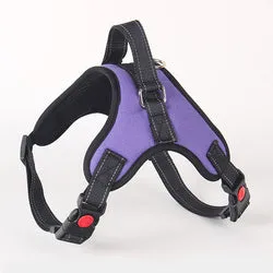 PAWS ASIA Factory Low Moq Oxford Reflective Training Adjustable No Pull Large Dog Harness With Handle