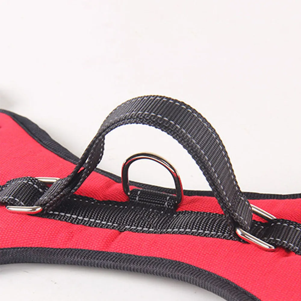 PAWS ASIA Factory Low Moq Oxford Reflective Training Adjustable No Pull Large Dog Harness With Handle
