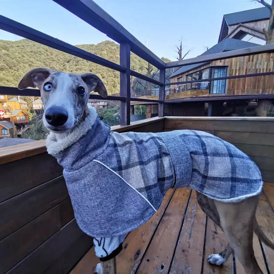Pet Clothes - Autumn & Winter Plaid Cotton Jacket  Warm Dog Coat