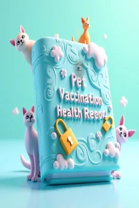 Pet Health Record Book: Vaccination, Vet Visits, Medication & Wellness Log for Dogs, Cats or any pets Hardcover  May 14, 2025