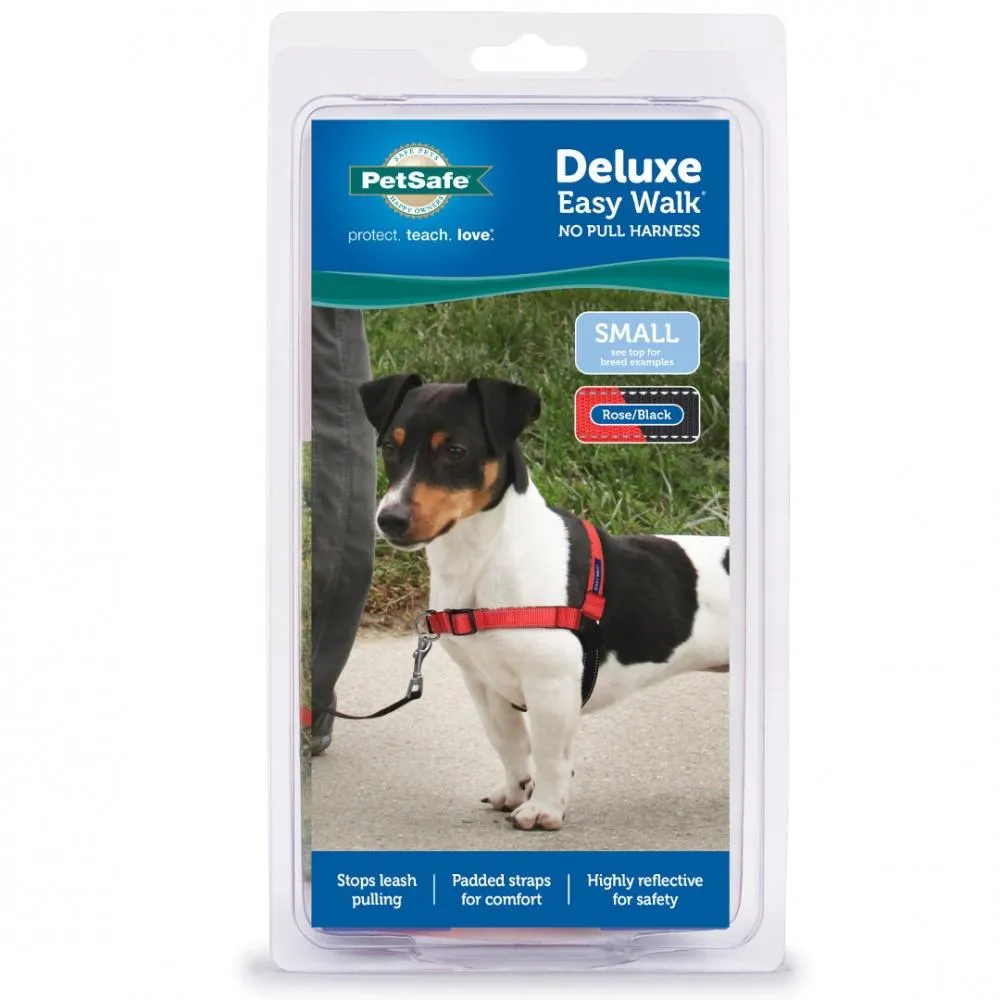 PetSafe Deluxe Easy Walk Rose Red & Black Dog Harness (Small/Medium)