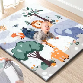 Premium Foam Baby Play Mat 50" x 50"  Removable & Machine Washable Cover, Extra Thick Padding Playpen Mat, Non-Slip Crawling Mat, Easy to Clean for Infants, Toddlers & Babies