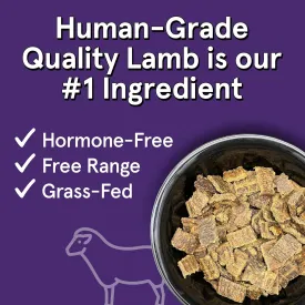 Real Meat Air Dried Dog Food w/Real Lamb - Two 5lb Bags of USA-Crafted Grain-Free Real Meat Dog Food Sourced from Hormone-Free, Free Range, Grass-Fed Lamb - Digestible, Natural, High Protein