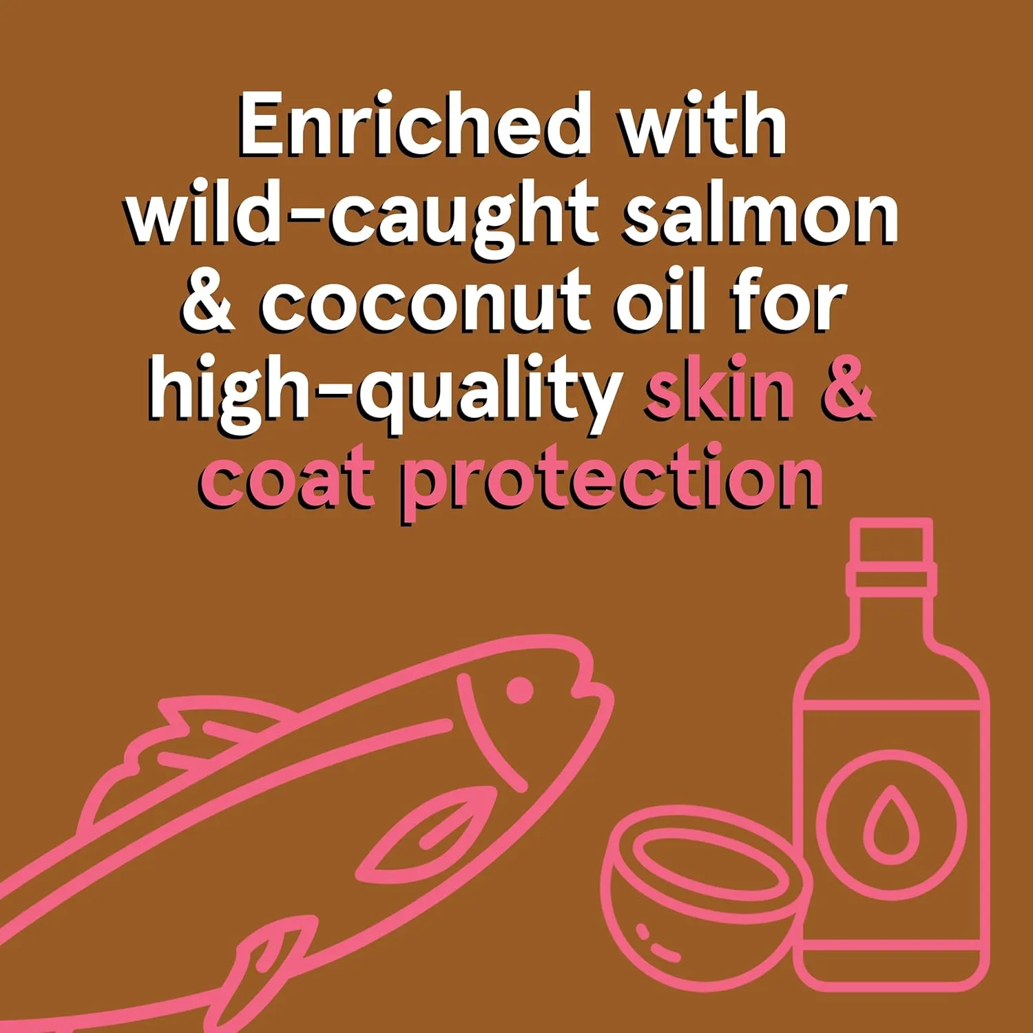 Real Meat Boosters Air Dried Dog Food w/Real Chicken & Wild-Caught Salmon for Enhanced Skin & Coat Support - 2lbs of Grain-Free, High Protein, Real Meat Dog Food Enriched w/Organic Coconut Oil