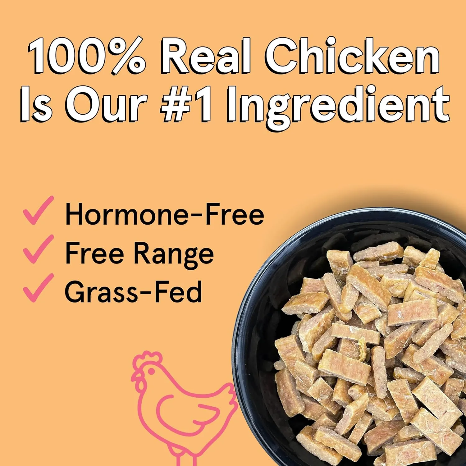 Real Meat Boosters Air Dried Dog Food w/Real Chicken & Wild-Caught Salmon for Enhanced Skin & Coat Support - 2lbs of Grain-Free, High Protein, Real Meat Dog Food Enriched w/Organic Coconut Oil