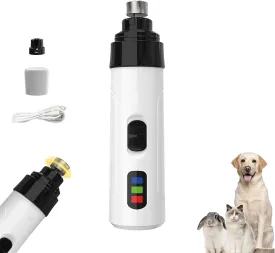 Rechargeable USB Charging Electric Pet Nail Grinder, Dog Nail Grinder, Dog Nail Trimmer, Dog Nail Clippers for Small Medium Large Dogs & Cats (1pcs)