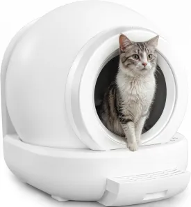 Self Cleaning Cat Litter Box, Extra-Large Capacity Litter Box for Multiple Cats, APP Control/Safe/Low-Noise Fully-automated Litter Box, Self Cleaning Litter Box with 2.4GHz Wi-Fi Support