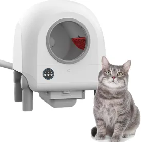 Self Cleaning Cat Litter Box for Pet-Raising Families,Large Capacity for 2 Cats,App Control/Panel Control,Exhaust Can Be Timed