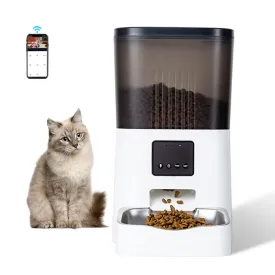 Smart Pet Dog Feeder with camera, WiFi control, and microchip timed auto feeder.