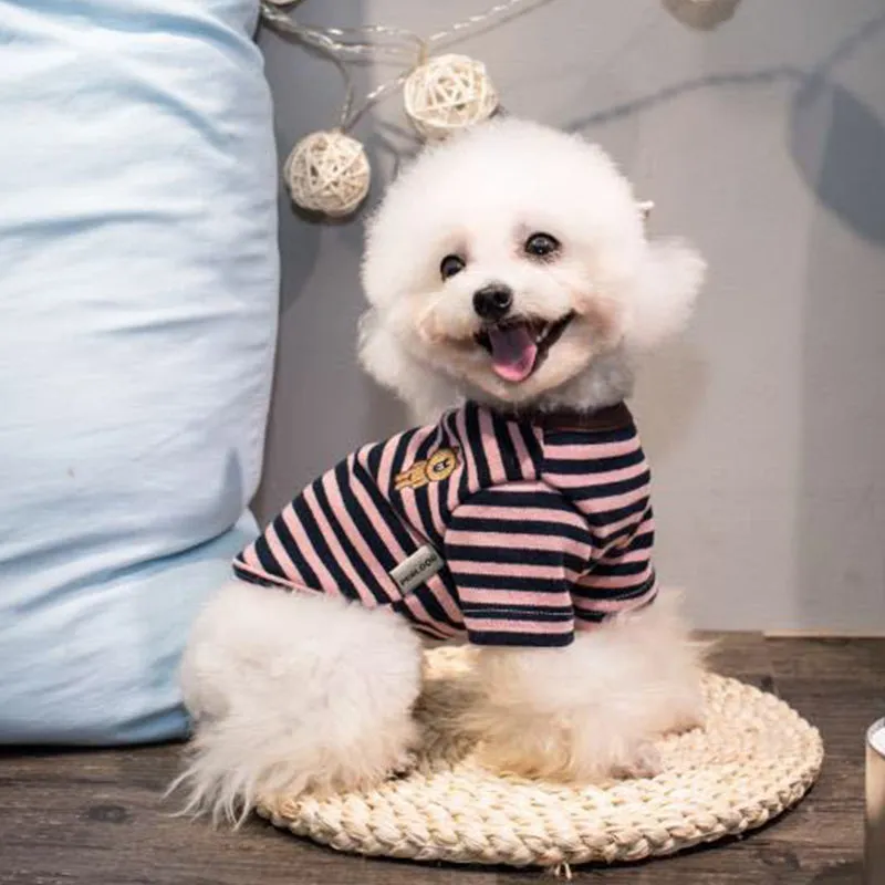 Striped Bear Pet Bottoming Shirt